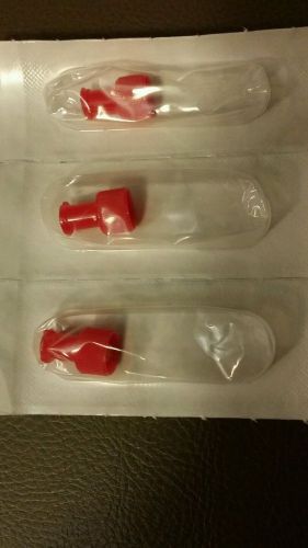 Medex MX49101 Dual Function Luer Lock Cap  Male Female Ports Red 3 pc Single use