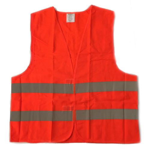 Orange mesh neon high visibility safety vest xl,unisex, ansi/ isea 107-2010 for sale