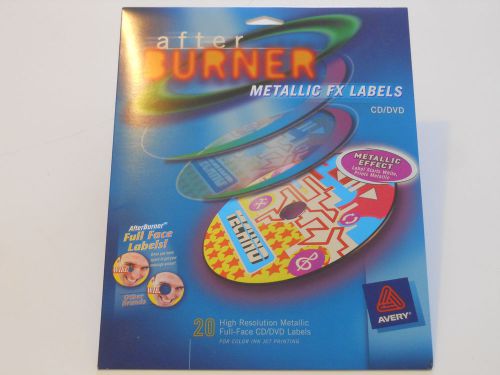 2-packs-CD/DVD Labels 20+20 Metallic FX Full-Face AfterBurner InkJet Printer NIB