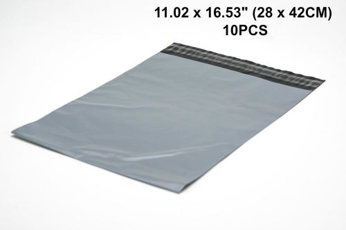 10pcs 11 x 16.53&#034; gray mailing parcel postage plastic post poly bags self seal for sale