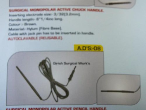 Surgical Monopolar Active Pencil Chuck Handle. 1/16 size 1/2