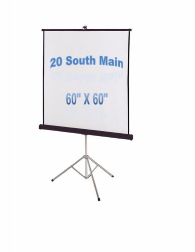 Quartet  Tripod Stand Projection Screen, 60 x 60, White Matte, Heavy Duty Carpet