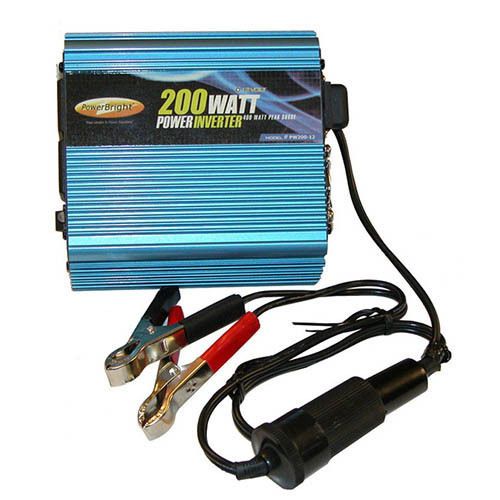 AEMC 2135.43 200 Watt 12 V DC to 120 V AC Power Inverter (#213543)