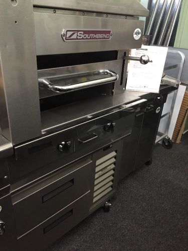 Southbend radiant steakhouse broiler with griddle top &amp; refrigerated base *rare* for sale