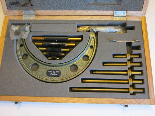 Mitutoyo 104-137 0-6&#034; Interchangeable Anvil Micrometer