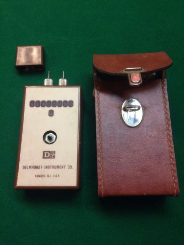 VINTAGE DELMHORST J-88 WOOD MOISTURE METER W/ ORIG LEATHER CASE