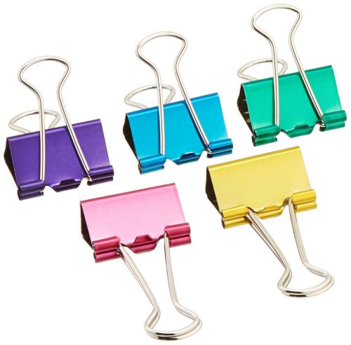 Medium Binder Clips 1&#034; 5/Pkg-Assorted Colors