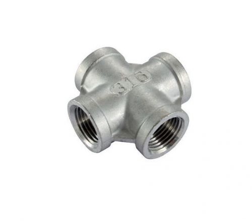 1/2&#034; Female NPT FNPT 4-Way Cross 316 Stainless Steel Fitting Class 150 Union