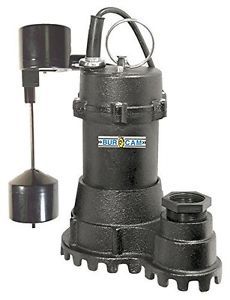 Burcam CAST IRON SUBM. SUMP PUMP 1/3 HP 115V VERTICAL SWITCH 300628