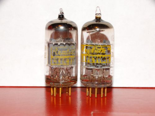 2 x 12au7 Realistic Tubes *Short Grey Plates*Gold Pin*Strong &amp; Balanced*