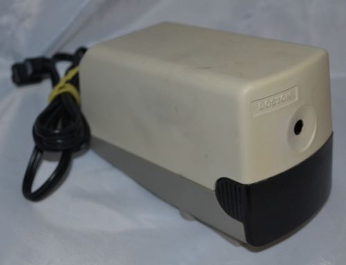 BOSTON Model 19 Pencil Sharpener White Gray Works Great Blades Cleaned