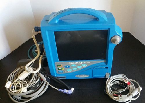 GE Dinamap Pro 1000 Patient Monitor SPo2, ECG, NIBP, Temperature, Printer