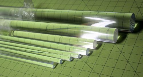 12 PIECE 1/4” DIAMETER 16” INCH LONG CLEAR ACRYLIC PLEXIGLASS LUCITE PLASTIC ROD