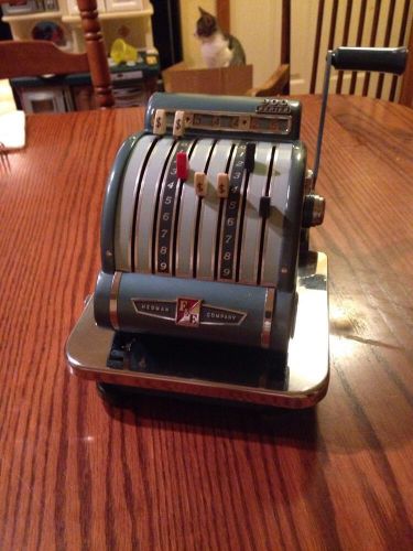 Vintage Hedman Company F&amp;E Check Protector Writer Excel Model Blue/Green Chrome