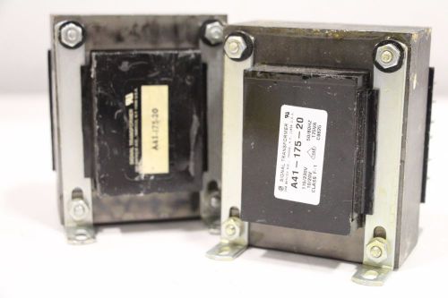 Lot of 2) Signal A41-175-20 115/230v 50/60hZ 175Va Transformer +Free Priority SH