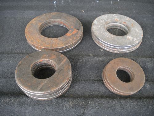 (15) Huge Steel Flat Washers 5&#034; To 2 3/4&#034; OD