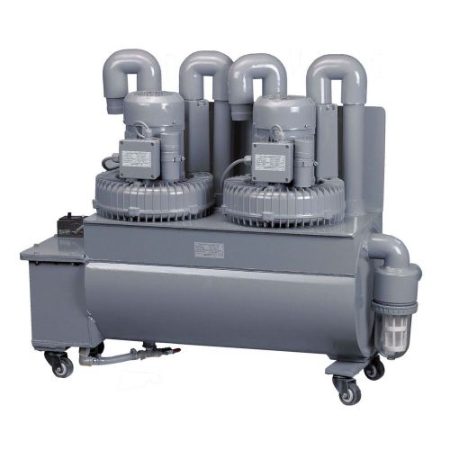 New noiseless &amp; oilless dental air compressor suction vacuum pump system large for sale