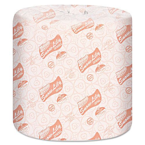 Snow Lily 100% Recycled Bath Tissue, 2-Ply, White, 4.3 x 3.66, 336/Roll