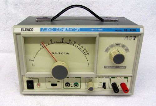 ELENCO AUDIO Signal GENERATOR Model SG-9200 10Hz-1MHz Waveform Attenuator NICE!