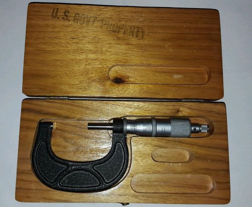 Scherr tumico outside micrometer 1-2&#034; .0001 w/box