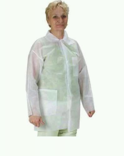 2KTT3 Lab Coat, Polypropylene, White, XL, PK 25