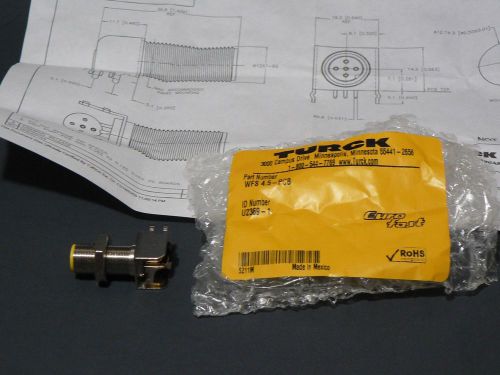 TURCK EURO FAST WFS 4.5-PCB 5 POLE R ANGLE MALE CONT THREADED MATING CONN SOCKET