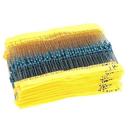 Docooler 1 ohm - 10M ohm 1/4W Metal Film Resistors Assortment Kit Set 64 Values