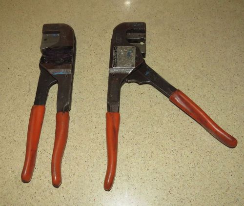 ^^ lot of two t&amp;b thomas &amp; betts wt-203  crimping crimper tools - ( w ) for sale