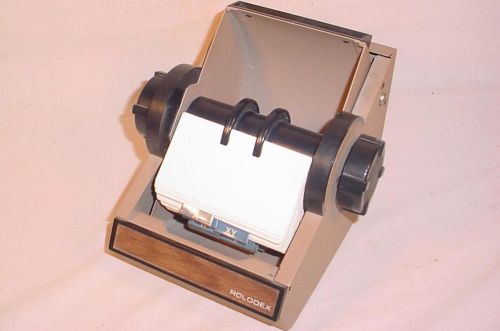 VTG METAL ROLODEX 5350 DESK TOP ROTATING INDEX CARD FILE ADDRESS ORGANIZER