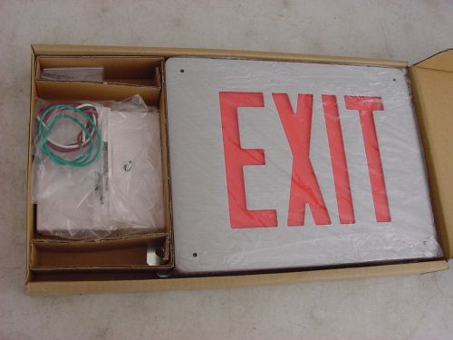 Dual-Lite Sempra SCSRWN-2C LED Exit Sign Die Cast Single Face White Finish NEW