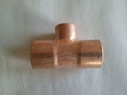 Lot of 5 NEW COPPER TEE 1/2&#034; X 1/2&#034; X 3/8&#034;