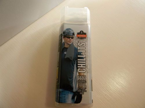 New Ergodyne Chill-Its 6602 Evaporative Cooling Towel, Gray Free Ship!!