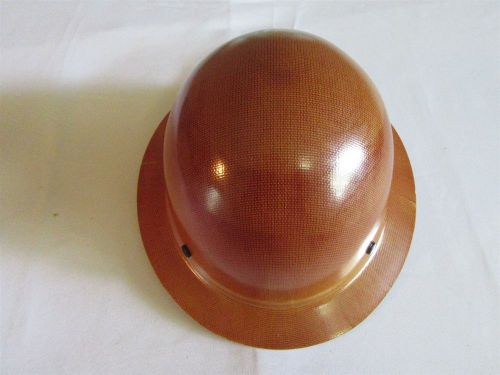 MSA 475407 Natural Tan Skullgard Hard Hat with Fas-Trac Suspension DAMAGED