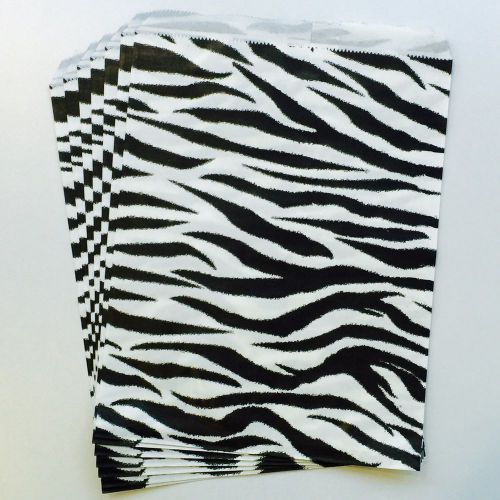 199 pc 8.5x11&#034;inch ZEBRA Print Paper Bags