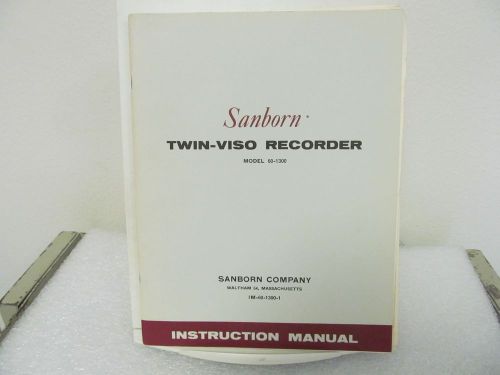 Hewlett-packard/sanborn 60-1300 twin-viso recorder instruction manual/schem/part for sale