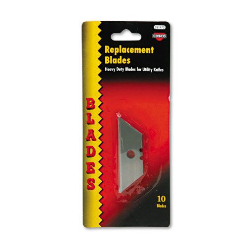 COSCO Heavy-Duty Utility Knife Blades, 10/Pack, PK - COS091470