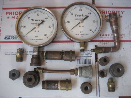 Trerice   4 1/2 dial    o-60 psi   and tools for sale