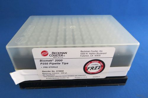 22 Racks Beckman Coulter Biomek 2000 P250 Pipette Tips # 372655