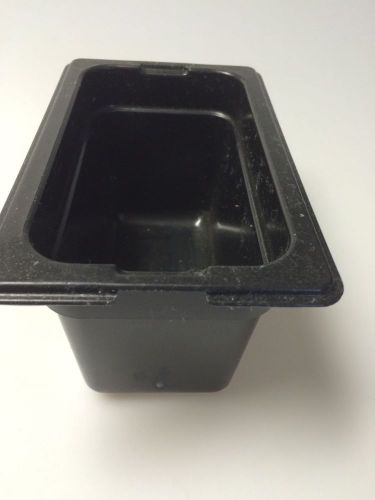 Carlisle Top Notch 1/9 pan, 4&#034; deep, NSF Black plastic