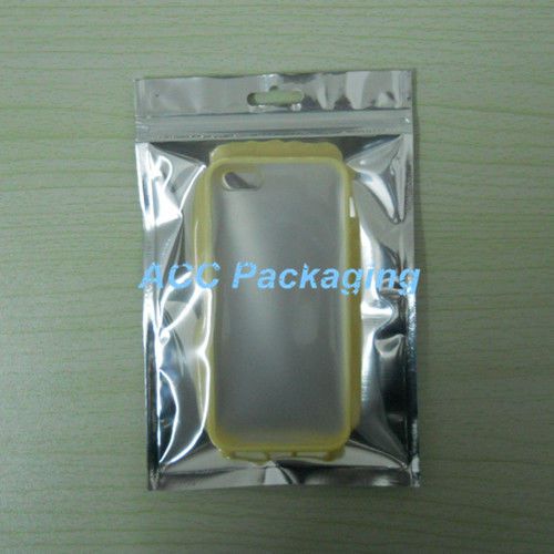 Flat zip lock aluminum foil reclosable retail mylar bags packaging pouch zipper for sale