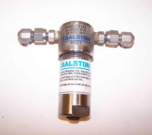 Balston filter model 91s6 stainless body &amp; fittings used for sale