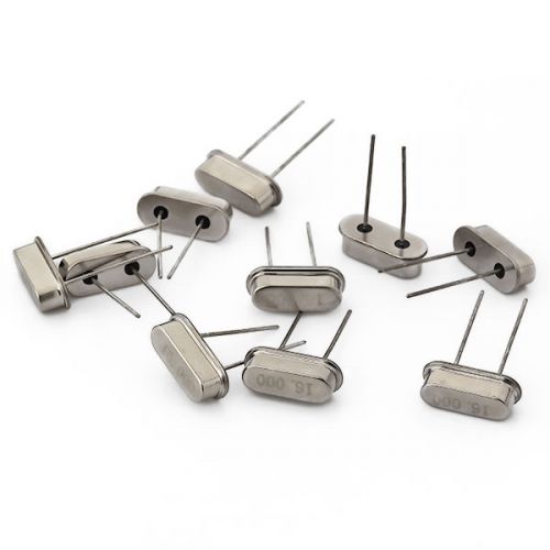 10Pcs16MHz Passive Crystal Oscillator 20pF16.000 MHz 16 MHZ HC-49S Silver