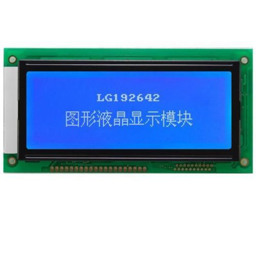 19264 192*64 192x64 Graphic LCD Module Display LCM Blue Mode White BLU