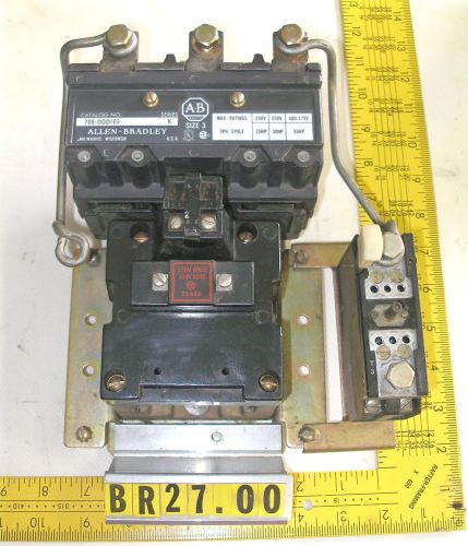 ALLEN BRADLEY CONTACTOR / MOTOR STARTER w/ OVER LOADS  (br 27.00)