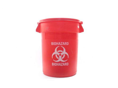 NEW RUBBERMAID 2632 2631 BRUTE 32 GALLON BIOHAZARD CONTAINER W/ LID D509831