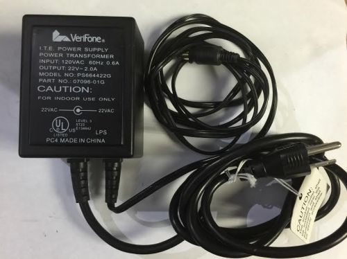 VERIFONE PS664422G  I.T.E. POWER SUPPLY 22V 2.0A P/N 07096-01G Transformer