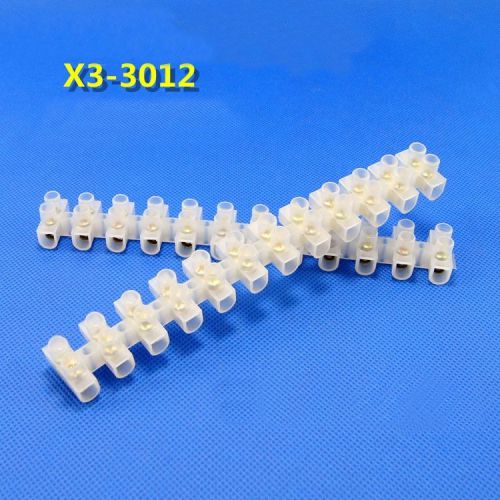 HOT5Pcs 12 Position Barrier Terminal Strip Block X33012 30A Plastic Terminal