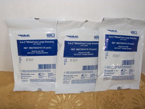 Three KCI VAC Whitefoam Dressing Large Exp 2015-10 M82750674