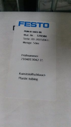 Festo tubing  pun-h-14 x 2 bl 570386 new  punh14x2bl  50m/164 ft for sale