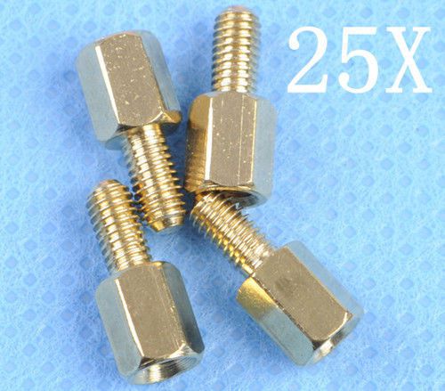 25pcs M3 Male 6mm x M3 Female 6mm M3 6+6 Brass Standoff Spacer new